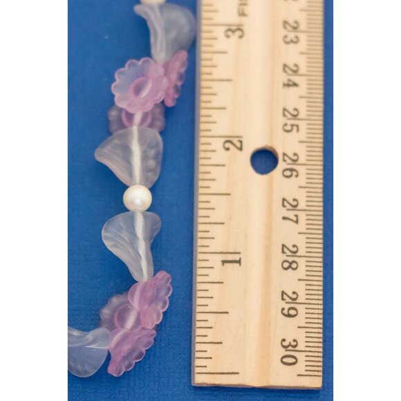 18", Flower Flower Vintage Beaded Necklace by Avon - D6 - Picture 5 of 5